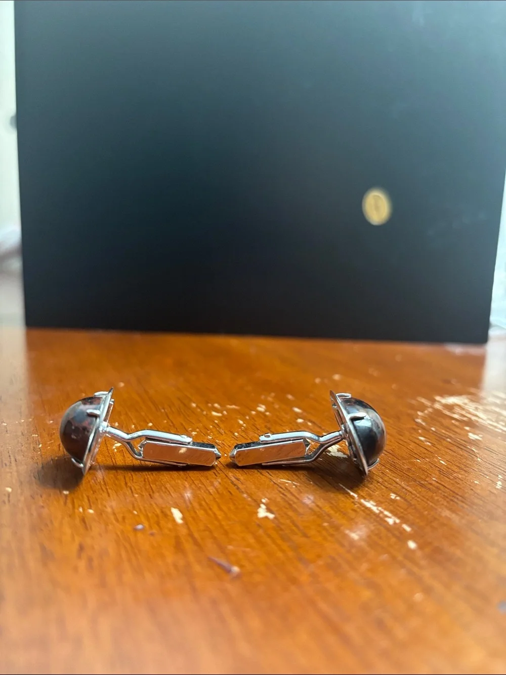 Jasper inspired oval cufflinks